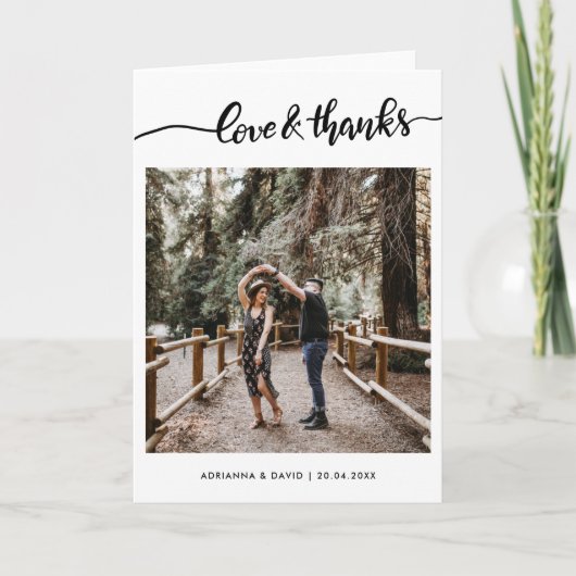 Huwelijksliefde en Bedankt Script Foto (Voorkant)