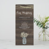 Huwelijksmassa / Ceremonie programma Fan | Rustiek (Staand voorkant)