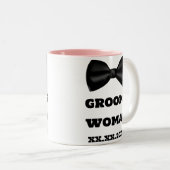 Huwelijksmeisje Naam Bruidegom Vrouw Trouw Mokken (Voorkant rechts)