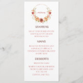 Huwelijksmenu bloemig pompoen herfst menu (Voorkant)