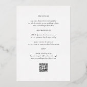 Huwelijksmonogram | Alles in één QR-codefoto Folie Uitnodiging (Achterkant)