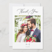 Huwelijksmonogram Bedankt Script (Voorkant)