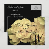 Huwelijksmonogram Bruidegom Namen aankondiging (Voorkant / Achterkant)