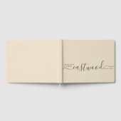 Huwelijksmonogram crème bruiloft gastenboek (Volledig)