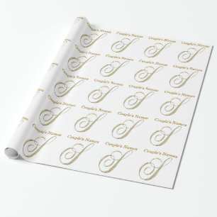 Huwelijksmonogram S Gift Wrapping papier