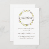 Huwelijksontvangstkaart voor in het bos informatiekaartje (Voorkant / Achterkant)