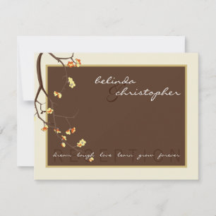 Huwelijksontvangstkaarten :: kersenbloesem 3L Kaart