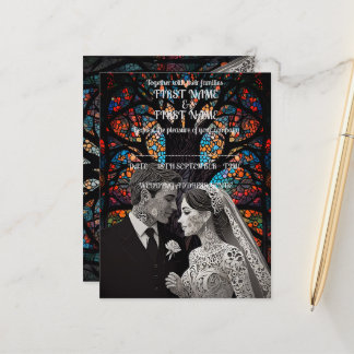Huwelijkspaar gepersonaliseerde cadeau-ideeën briefkaart