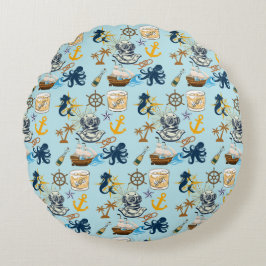 Huwelijkspartij met maritiem thema rond kussen