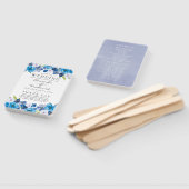 Huwelijkspatronen van Blue Floral Wedding Program Handwaaier (Niet-gemonteerd)