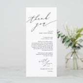Huwelijksplek instellen Dank u minimalistische Kaa Programma (Staand voorkant)