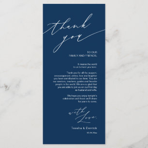 Huwelijksplek instellen Dank u minimalistische Kaa Programma