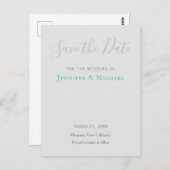 Huwelijksprofessioneel ontwerp moderne bewaar de d briefkaart (Voorkant / Achterkant)