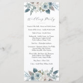 Huwelijksprogramma (4 "x9") programma (Achterkant)