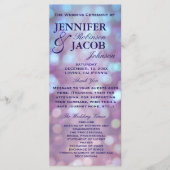 Huwelijksprogramma Bokeh Hoogtepunten Programma (Voorkant)