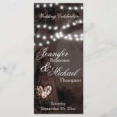 Huwelijksprogramma | Boom met feestverlichting Programma (Voorkant)