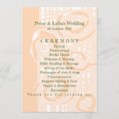 Huwelijksprogramma Cultuur Mozaïek Bloemperzik 1 Programma (Voorkant)