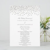 Huwelijksprogramma Elegant Silver Confetti Programma (Staand voorkant)