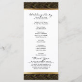 Huwelijksprogramma | Formele Golden Geometric op z Programma (Achterkant)