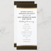 Huwelijksprogramma | Formele Golden Geometric op z Programma (Voorkant / Achterkant)