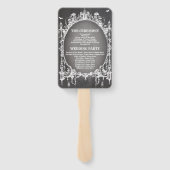 Huwelijksprogramma Hand Fan Halloween Gotisch Lijs Handwaaier (Achterkant)