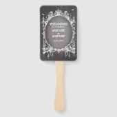 Huwelijksprogramma Hand Fan Halloween Gotisch Lijs Handwaaier (Voorkant)