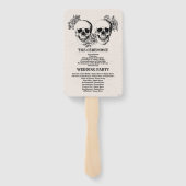 Huwelijksprogramma Hand Fan Halloween Gotische Sch Handwaaier (Achterkant)