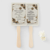 Huwelijksprogramma Hand Fan Tarot Sun Moon Spirits Handwaaier (Voorkant en achterkant)