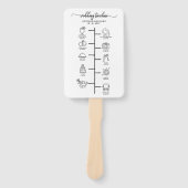 Huwelijksprogramma Handventilator Reisprogramma Mo Handwaaier (Voorkant)