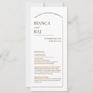 Huwelijksprogramma Kaart