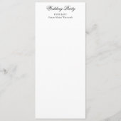 Huwelijksprogramma KM Monogram of MK Monogram Programma (Achterkant)