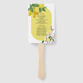 Huwelijksprogramma Mediterranean La Dolce Vita Handwaaier (Achterkant)