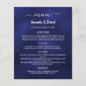 Huwelijksprogramma Menu marineblauw wit (Achterkant)