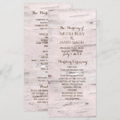 Huwelijksprogramma met berkenboom en hart programma (Voorkant / Achterkant)