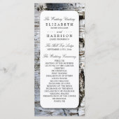 Huwelijksprogramma Sjabloon Landelijke Berkenboom (Voorkant)