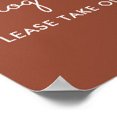 Huwelijksprogramma Terracotta Bruin  Poster (Hoek)