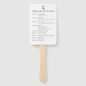 Huwelijksprogramma-Tijd van Evenementen-Twin Flame Handwaaier (Achterkant)