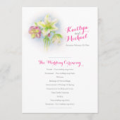 huwelijksprogramma waterverf lente hellebores programma (Voorkant)