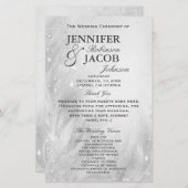 Huwelijksprogramma | Zacht zilver (Voorkant / Achterkant)