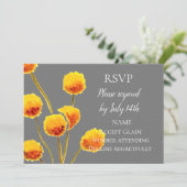 Huwelijksreactie Australische wilde bloem aquarel Kaart (Staand voorkant)