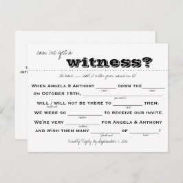 Huwelijksreactie (invullen) kaart