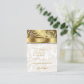 Huwelijksreactie Kaarten Floral Leaf Gold (Staand voorkant)