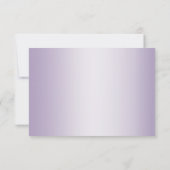 Huwelijksreactie |  Lilac Shimmer Strepen Monogram RSVP Kaartje (Achterkant)