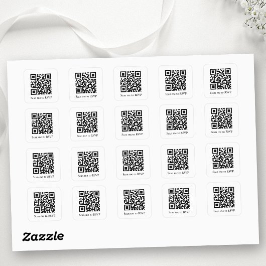 Huwelijksreactie Voeg uw QR-code sticker toe