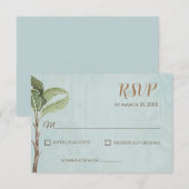 Huwelijksreactiekaart India RSVP Kaartje (Voorkant / Achterkant)