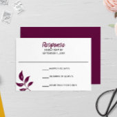 Huwelijksreactiekaart met goudblad RSVP kaartje