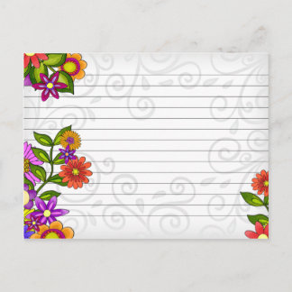 Huwelijksrecept Kaart Bright Flowers