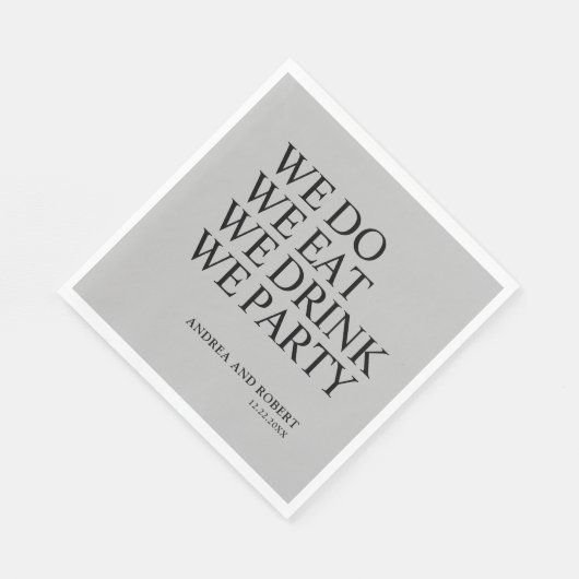 Huwelijksreceptie Cocktail Servet (Hoek)