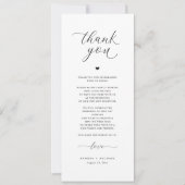 Huwelijksreceptie Dank u kaarten Elegant Romantisc