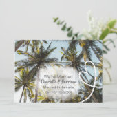 Huwelijksreceptie in Jamaica getrouwd Kaart (Staand voorkant)